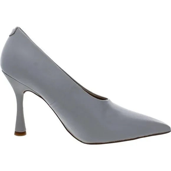 Sam Edelman Womens Hilton Gray Leather Pointed Toe Dress Heels Shoes - Picture 2 of 3